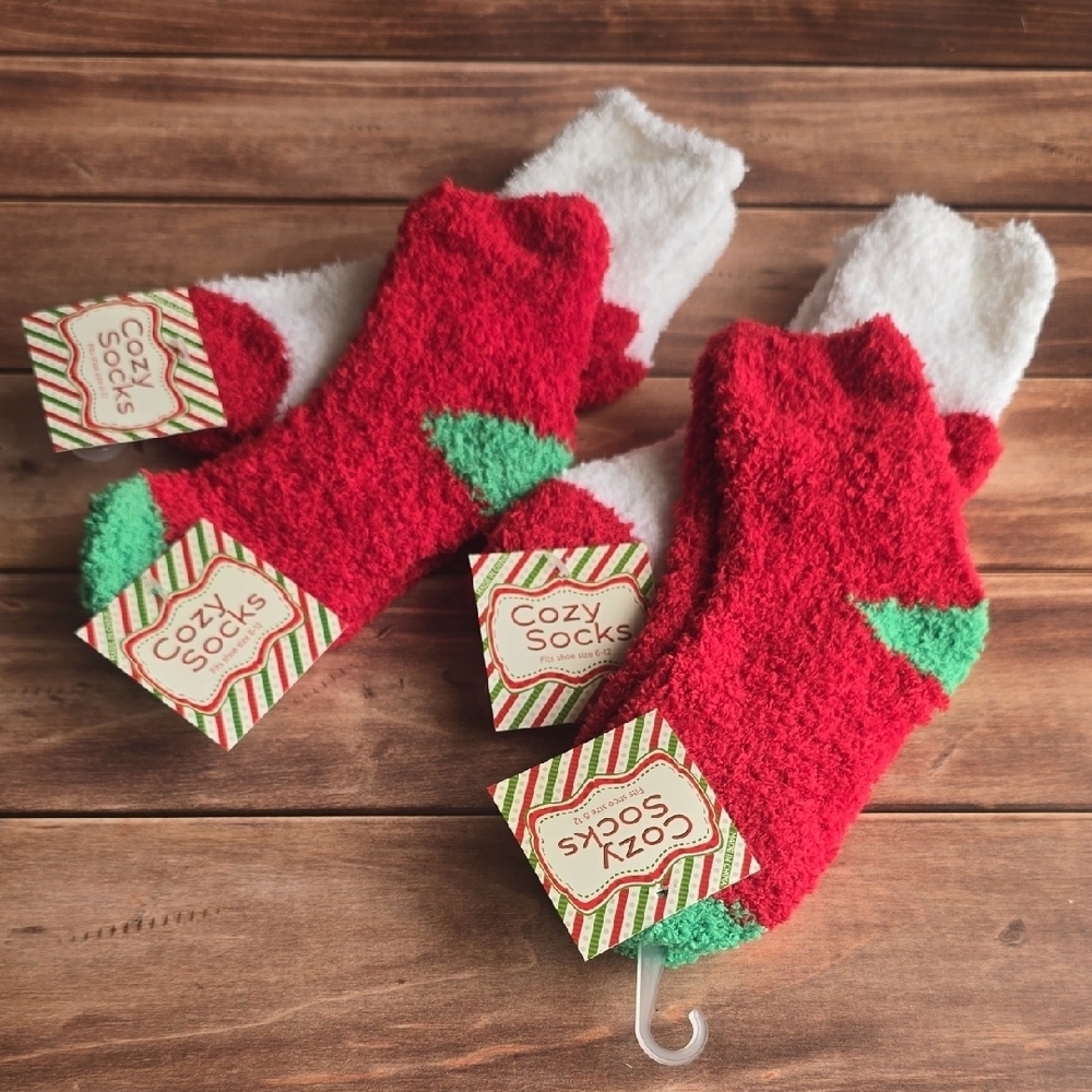 Red and Green Kids Socks